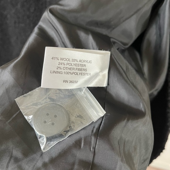 Gallery New York Black Boucle Knit Coat Sz L - Picture 5 of 6